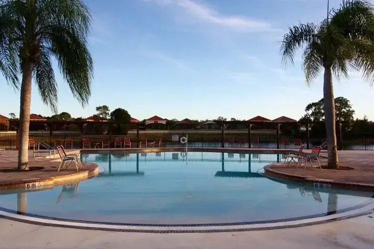 Community swimming pool at Orlando villa resort